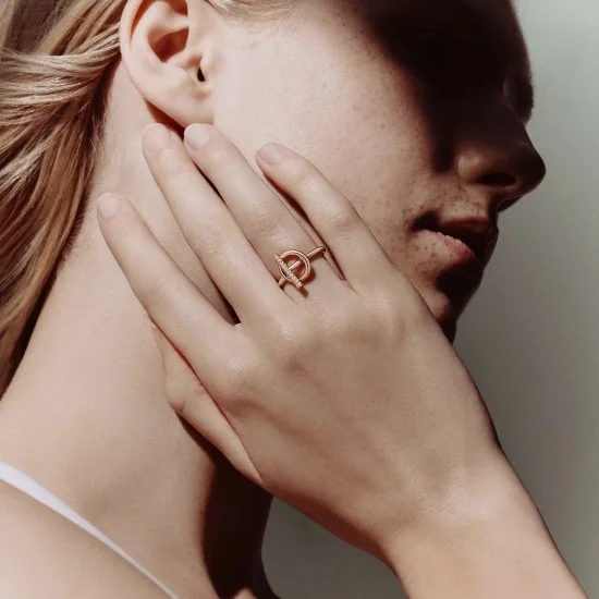 HERMES∽Bague Echappee PMエシャぺ ダイア.∽.パリ本店速達..☆ Hermes, Echappee, diamond, ring